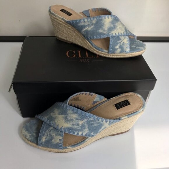 G.I.L.I. Shoes - G.I.L.I. Kalani Crossband Slide Wedges